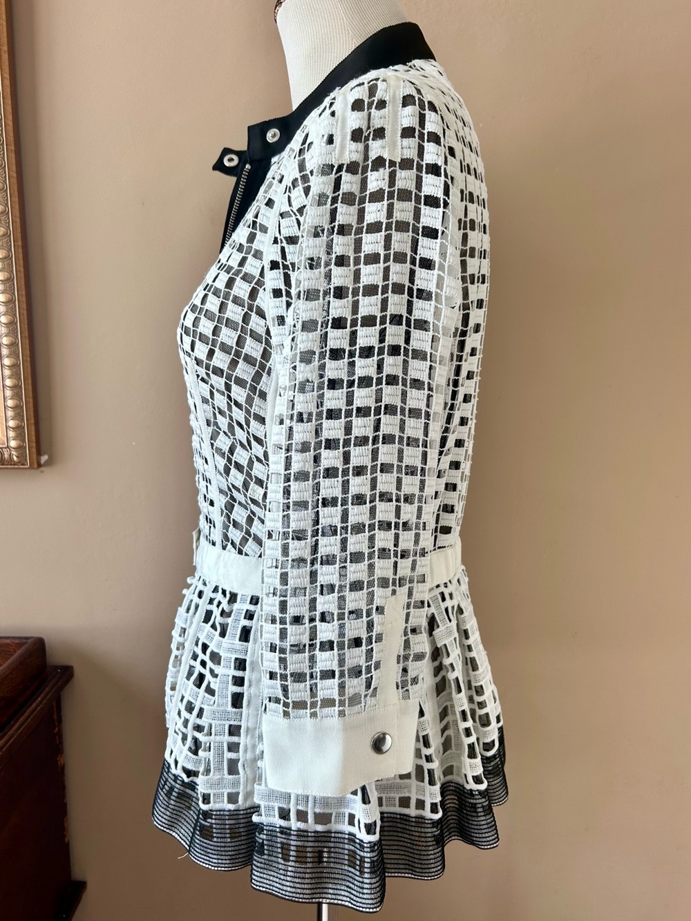 Anthropologie Beguile by Byron Lars Lace Peplum Jacket Size 6 - Picture 12 of 14
